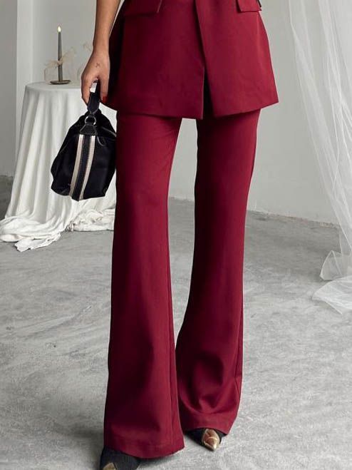 7461 Брюки женские бордовый  GIRL 