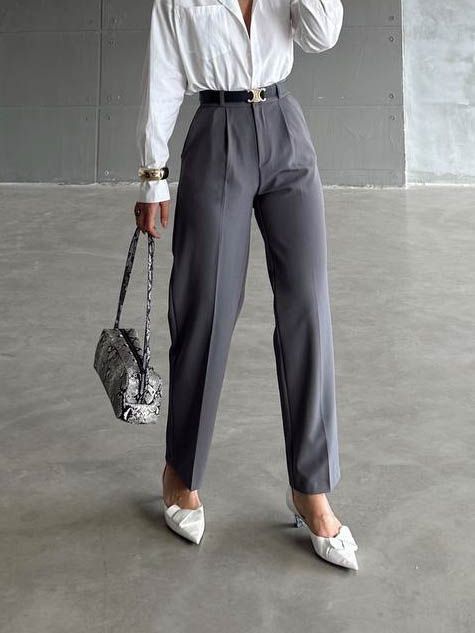 4118 Брюки женские серый GIRL 