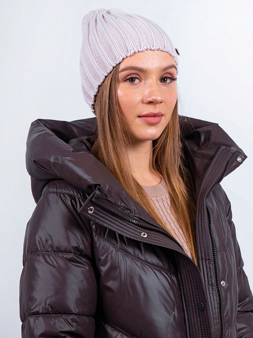 ЛАЙКА Шапка женская серый жемчуг ELITE LINE 