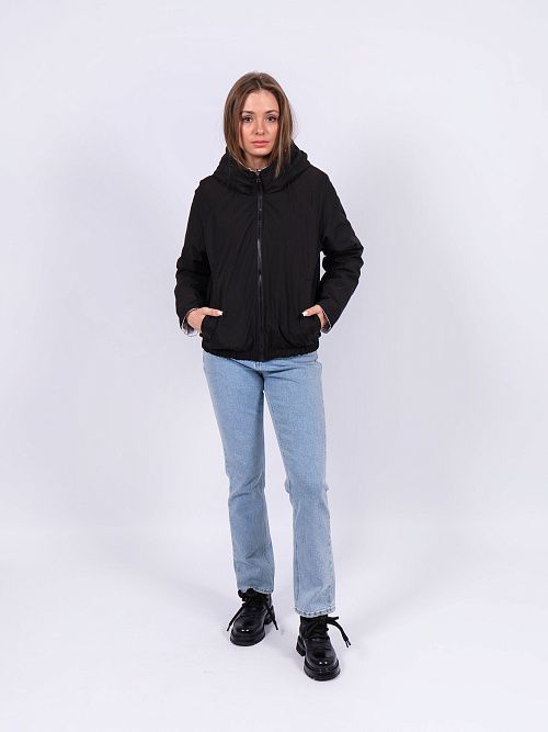 5752-002 Куртка женская двусторонняя белый ICEBEAR 