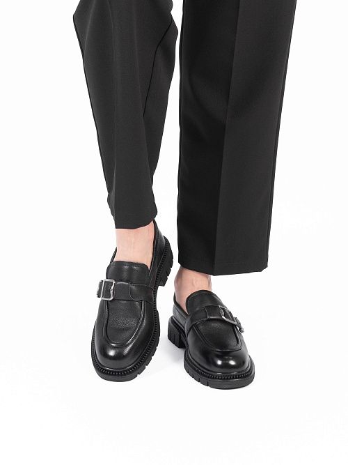 AS856-227-17 Туфли женские натуральная кожа черный 365 