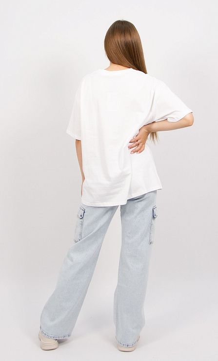 9007 Футболка женская белый ИРИНА 