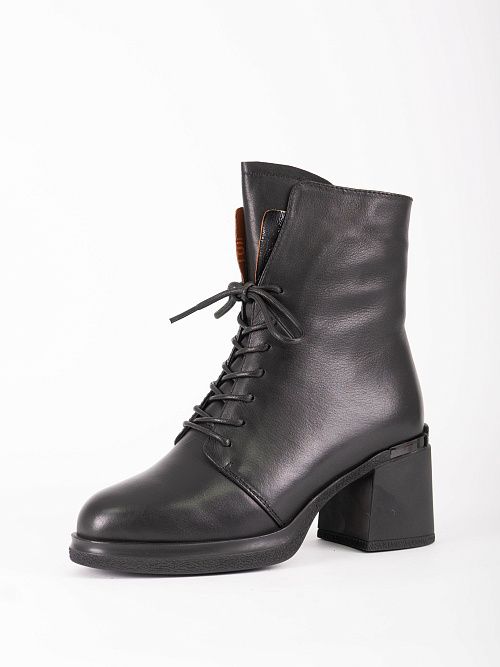 JA228-H1513-P1213M Ботинки женские натуральная кожа черный 365 