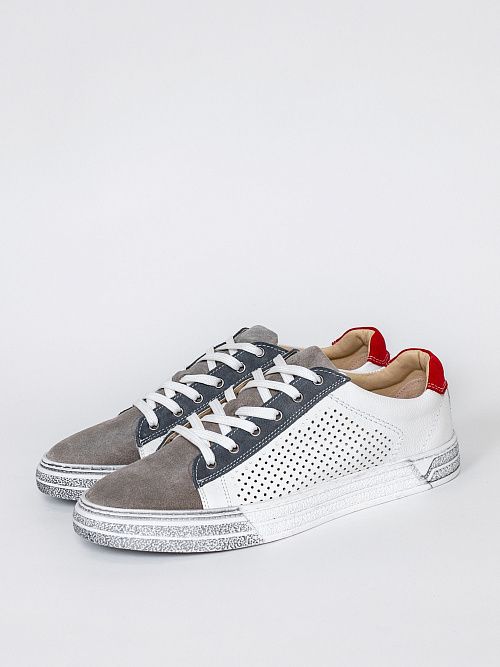 1-42292 white-gray Кеды мужские Mario Polani 