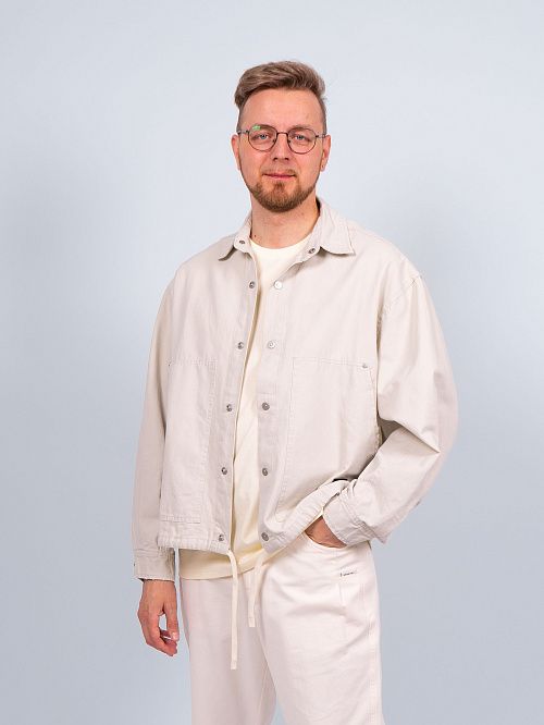 10033/AV Рубашка мужская серый QWENTINI  