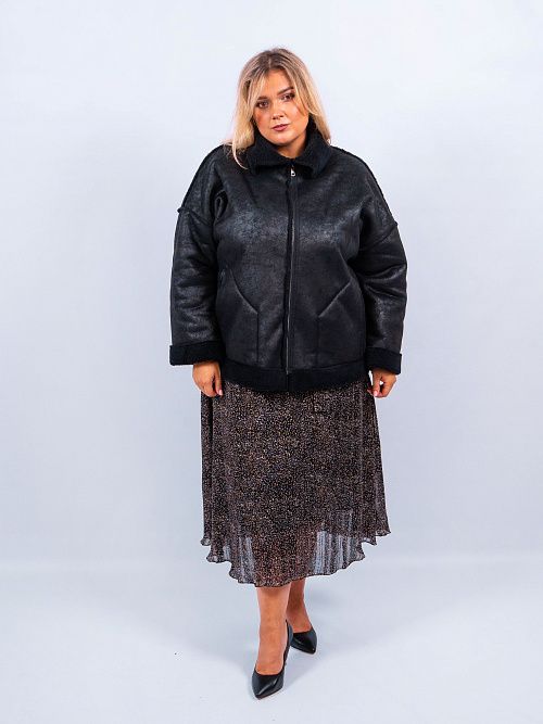 Дубленка Мечта женская черный ZAR STYLE 
