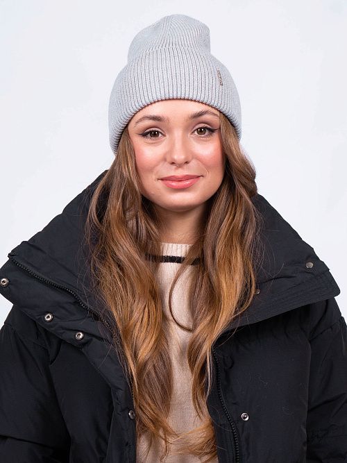 ЛЭВЭЛ Шапка женская серый MISKORKI 