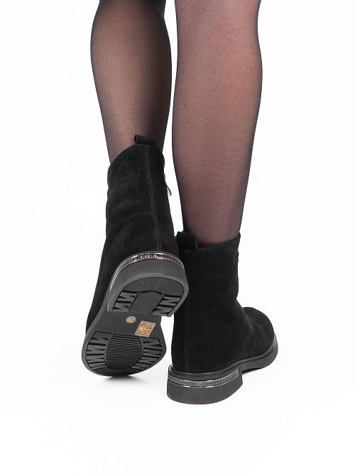 JA298-M477T-P200M Ботинки женские натуральная замша черный 365 