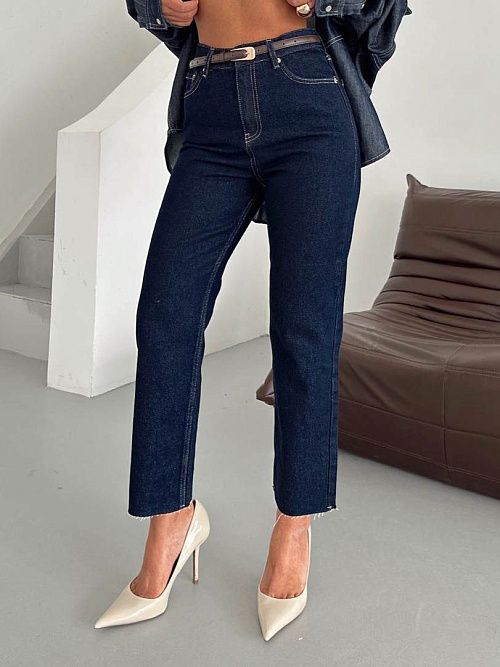 9561 Джинсы женские т.синий GIRL 