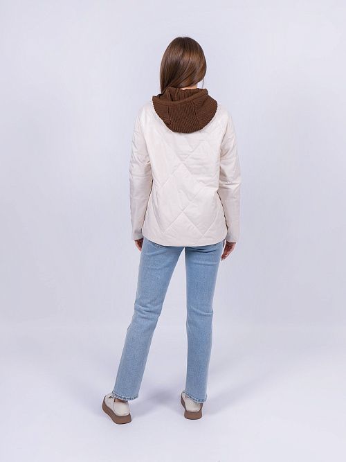 5233-003 Куртка женская молочный ICEBEAR 