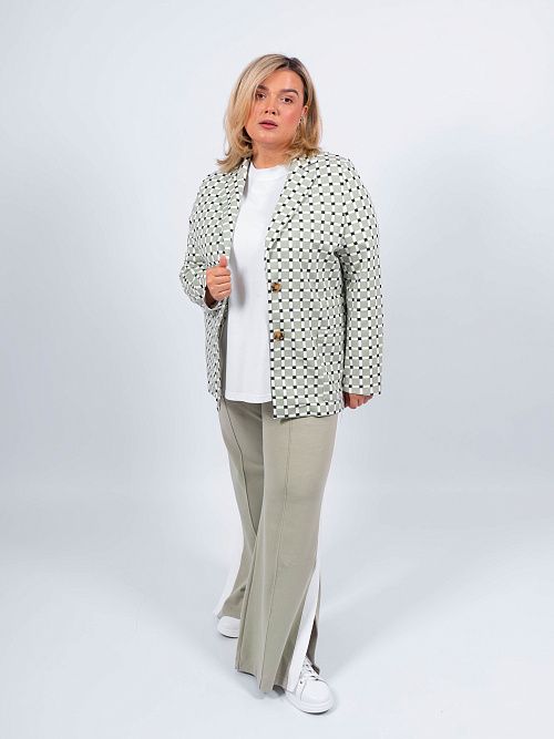 ЕВТ3208/ Жакет женский шалфей,мозайка VERY NEAT 