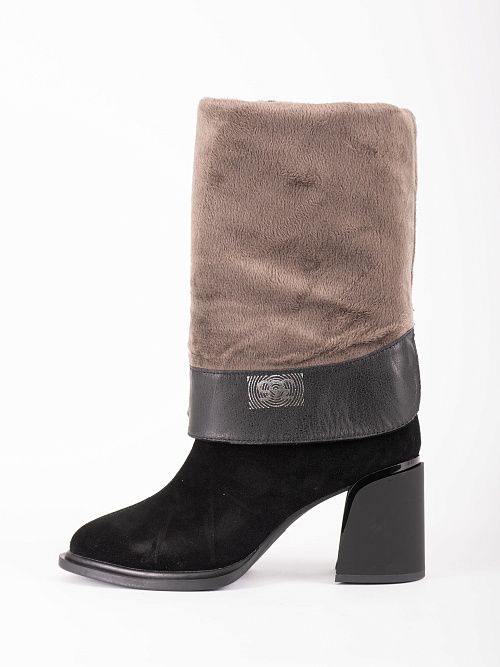 H179B-6117-2BZM Сапоги женские натуральная кожа черный 365 