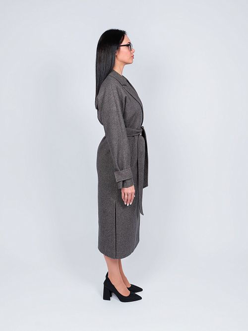 KR-309-МИЛЛ-1 Пальто женское темно-коричневый 365 