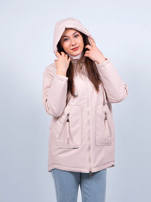 GWC4767I-G625 Куртка удлиненная женская бежевый ICEbear 