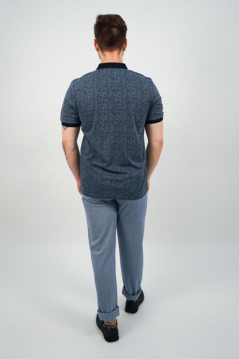 821-1244.O491.Y000.L.B0281 Поло мужская синий LUXOR 