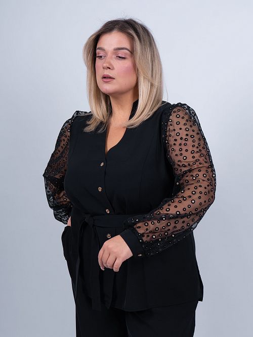 Лиссабон Жакет женский черный ZAR STYLE 