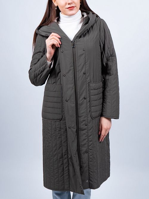 N726101/1 Пальто утепленное женское зеленый Baimuni 