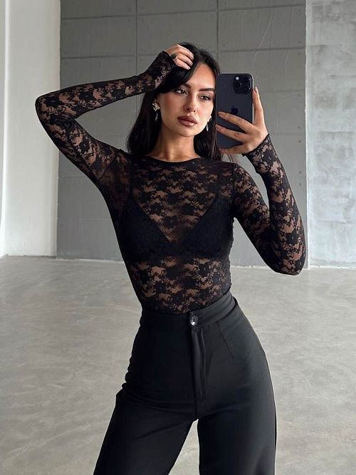 2567 Кофта женская черный GIRL 