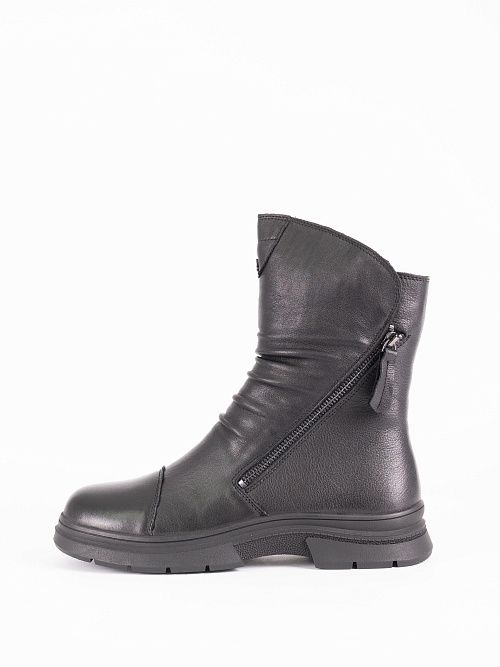 XUS-52480-4A-KW Полусапоги женские натуральная кожа черный Madella 