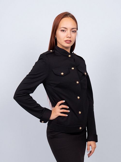 21C2348 Жакет женский черный ASV 