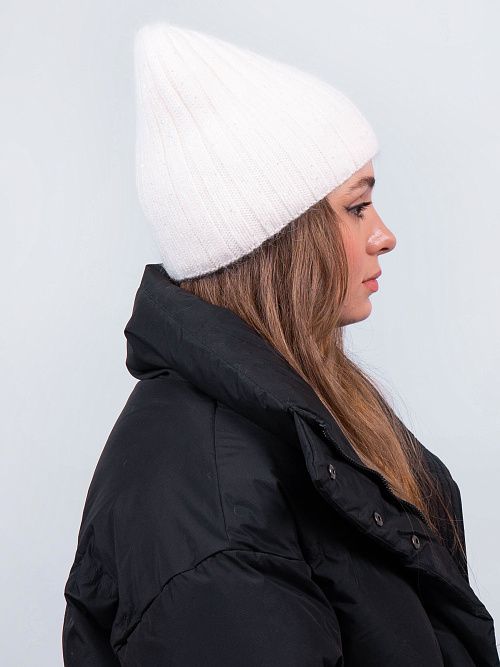 МАРГО Шапка женская белый ELITE LINE 