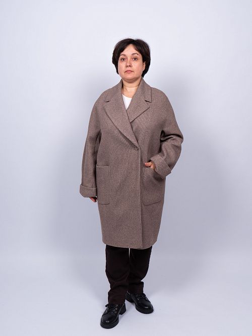 KR-293B-Мал.звезда Пальто женское коричневый Sempati 