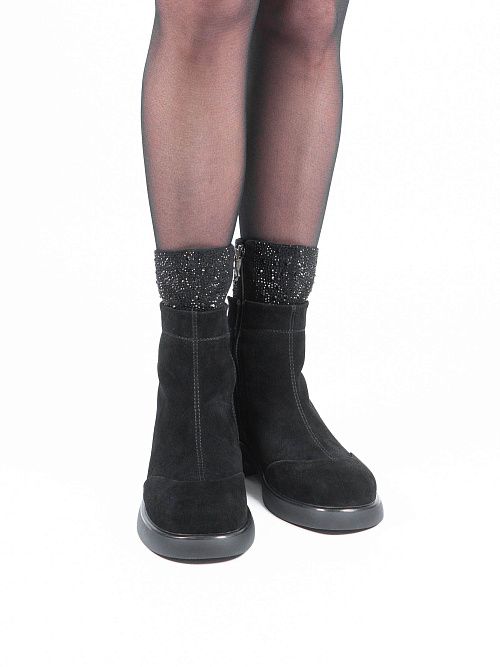 JA308-M486-K001M Ботинки женские натуральная кожа черный 365 