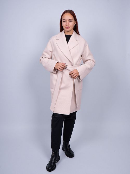 KR-293N-Мал.звезда Пальто женское светло-бежевый Sempati 