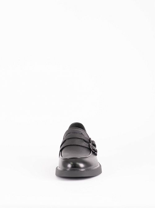 V8A80355-5 Лоферы женские натуральная кожа черный 365 