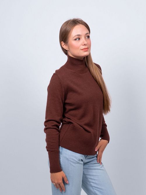 EB30137 Джемпер женский шоколадный VERY NEAT 