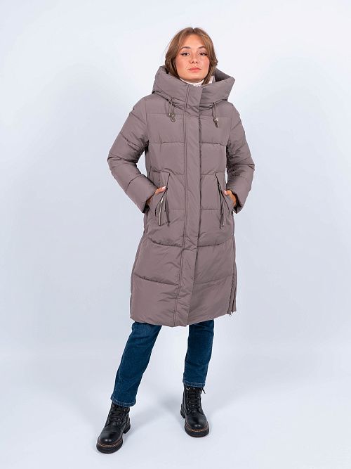 GWD4762I-G686 Пальто женское серо-зеленый ICEbear 