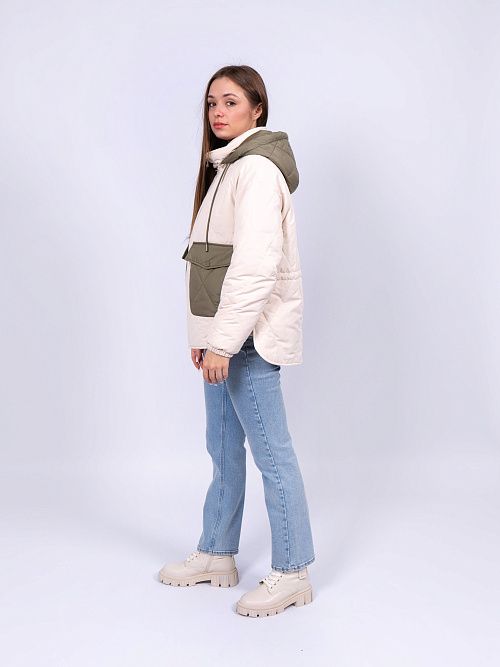 7616 Куртка женская бежевый Baimuni 