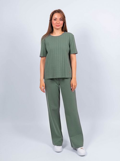 ЕВТ3217/ Футболка женская зеленый VERY NEAT 