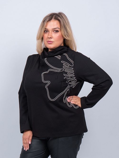 249222 Кофта женская черный MIRA MIA 