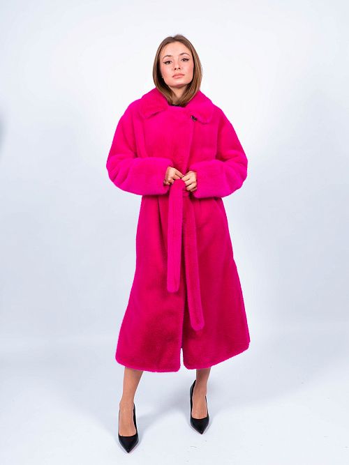 25-ELSX-002-1 Шуба женская фуксия Sempati 