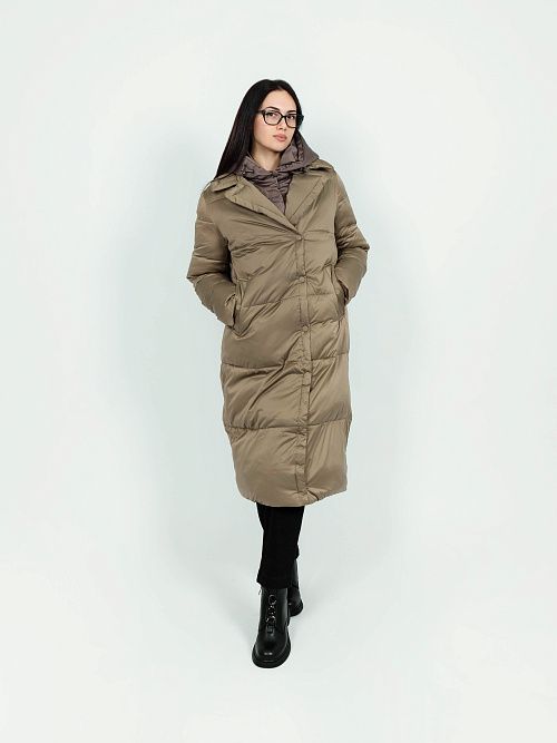 9719/4 Пальто женское зеленый Baimuni 