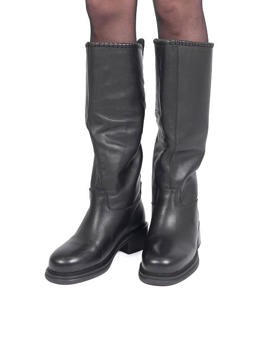 JA307Y-H1551-P8008BM Сапоги женские натуральная кожа черный 365 