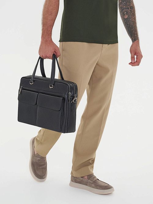 114-630-11-4 Портфель мужской черный 365 