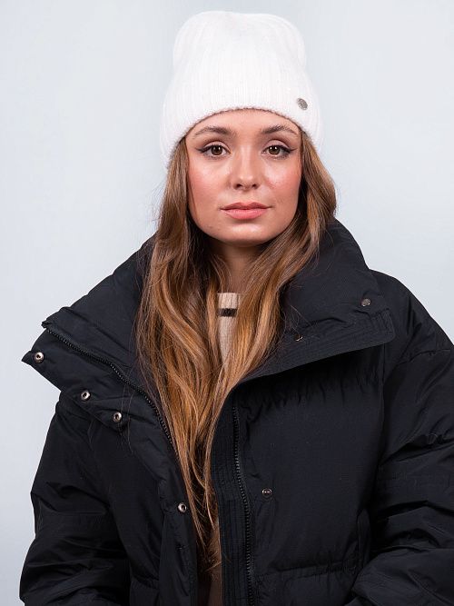 МАРГО Шапка женская белый ELITE LINE 