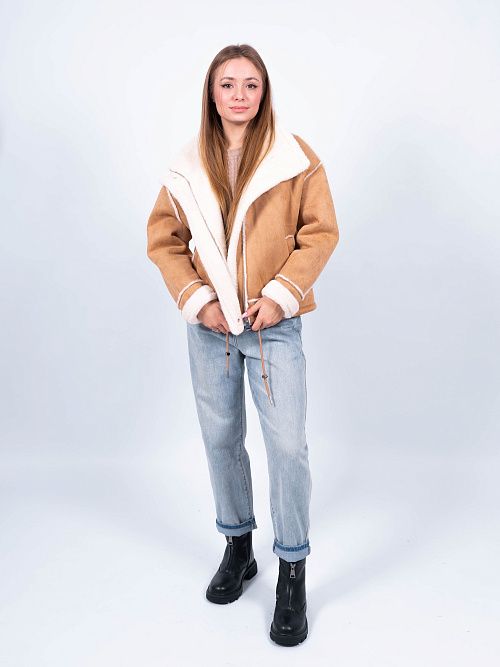 Дубленка женская коричневый Camel Sempati 