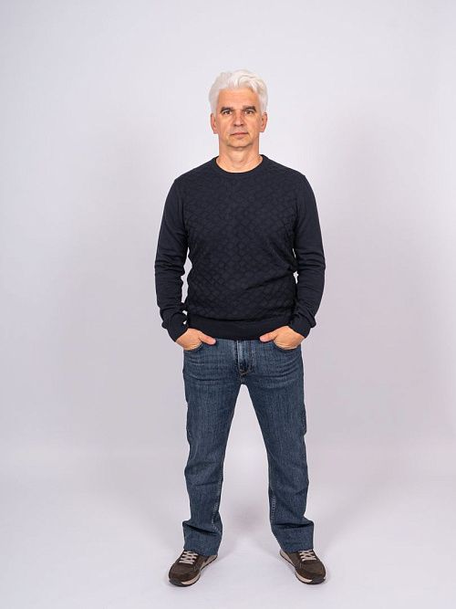 823-0760.O019.Y001.L.B0301 Джемпер мужской синий LUXOR 