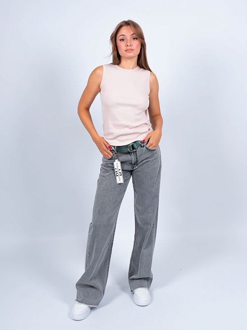 4686 Джинсы женские серый BOTTEGA VENETA 