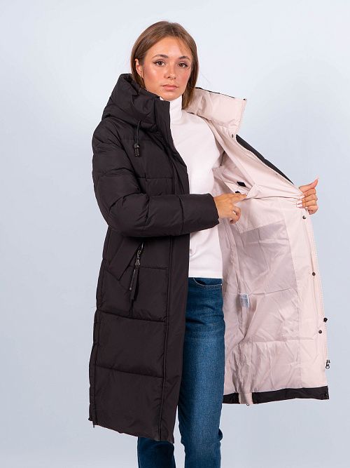 GWD4762I-G901 Пальто женское черный ICEbear 