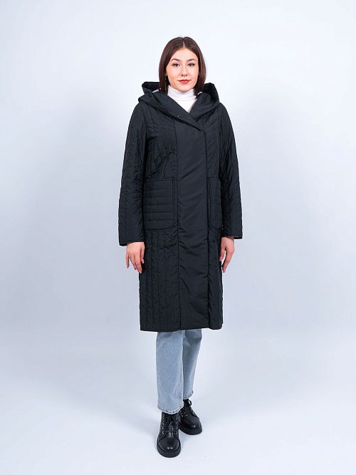 N726101 Пальто утепленное женское черный Baimuni 