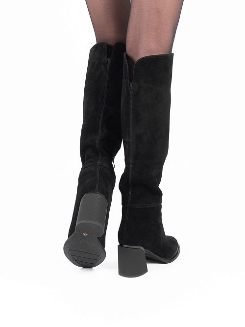 H179B-6117-2BZM Сапоги женские натуральная кожа черный 365 