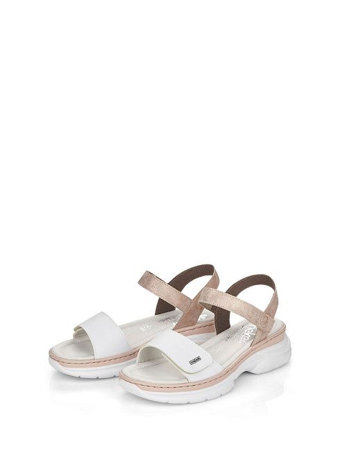 66654/80 Босоножки женские белый Rieker 