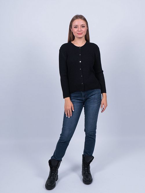 HRK-7004 Джемпер женский черный SERIANNO 