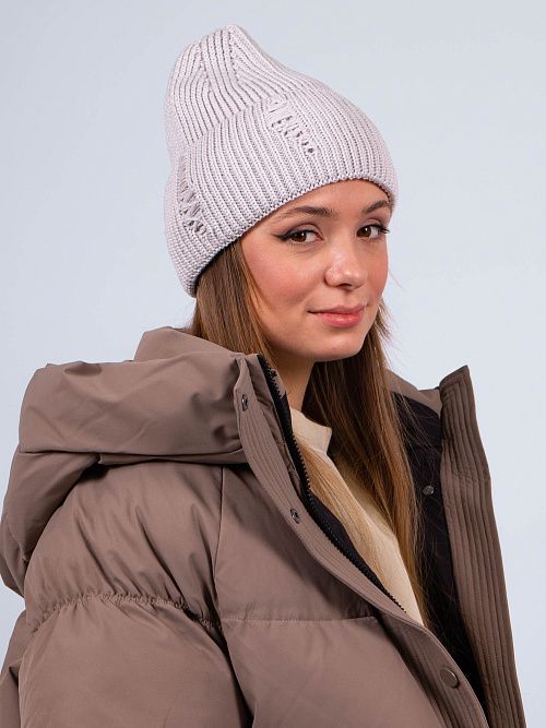 МИЯ Шапка женская серый жемчуг ELITE LINE 