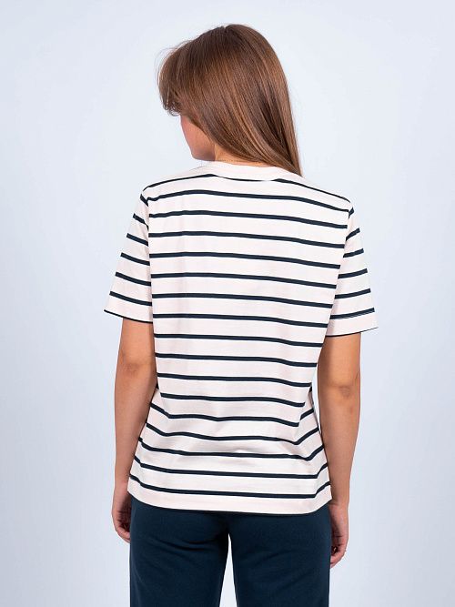 ЕВТ3182/ Футболка женская белый/полоска VERY NEAT 