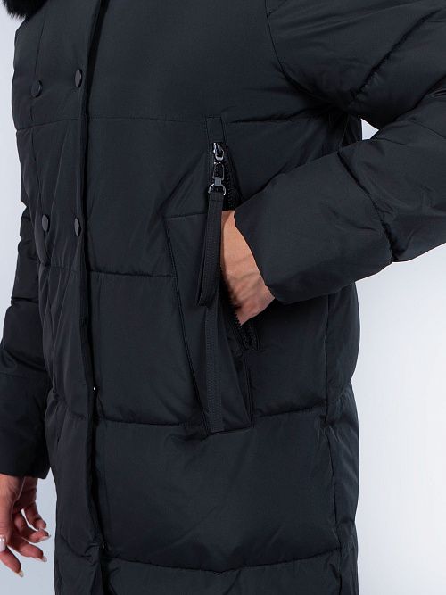 GWD3935-2I-G901 Пальто женское черный ICEbear 